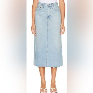 Agolde Light Blue Denim Skirt